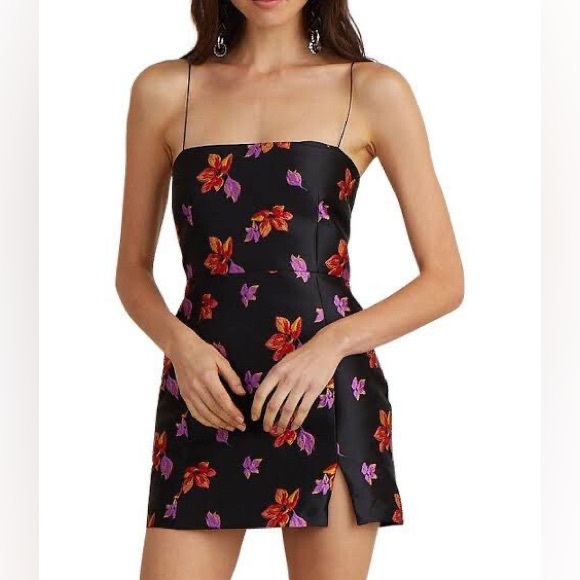 Bec & Bridge Love Crush black mini floral dress - Picture 1 of 12